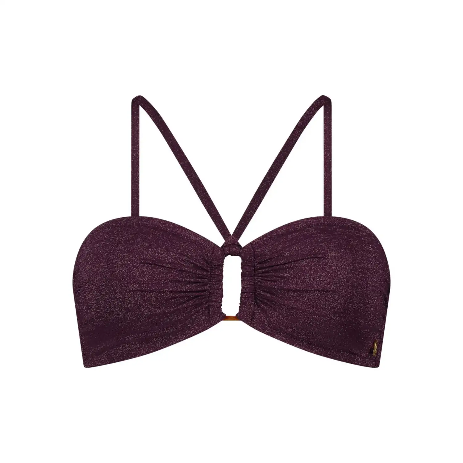 60352-1452 TEN CATE BEACH Bikini top bandeau ring padded wine red
