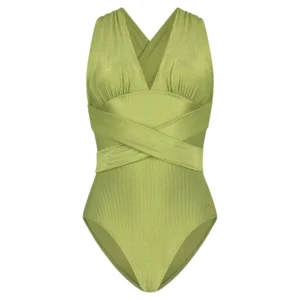 TEN CATE BEACH 60030-5071 Swimsuit multiway padded shiny green rib
