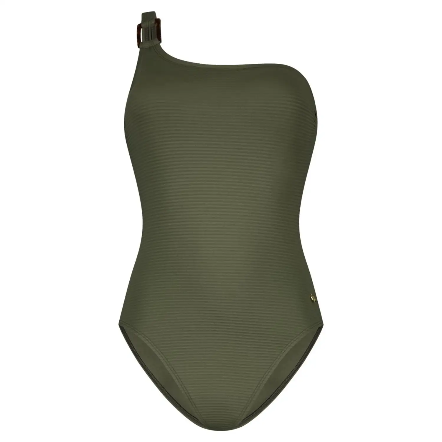 60346-2186 TEN CATE BEACH Swimsuit one shoulder padded deep olive
