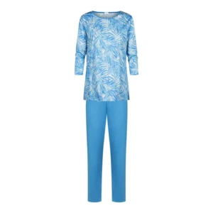 Mey 13222-555 pyjama 7/8 length, 3/4 sleeve holiday blue