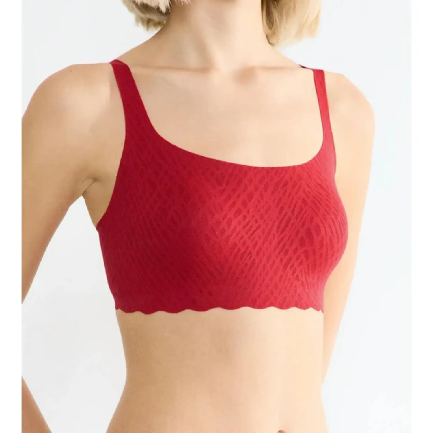 10224738-00FZ sloggi zero feel bliss festive top shanghai red - Afbeelding 2