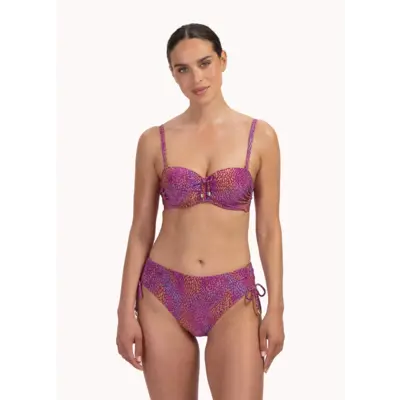 211A-506 CYELL BOTTOM High waist Burgundy Drops - Afbeelding 3