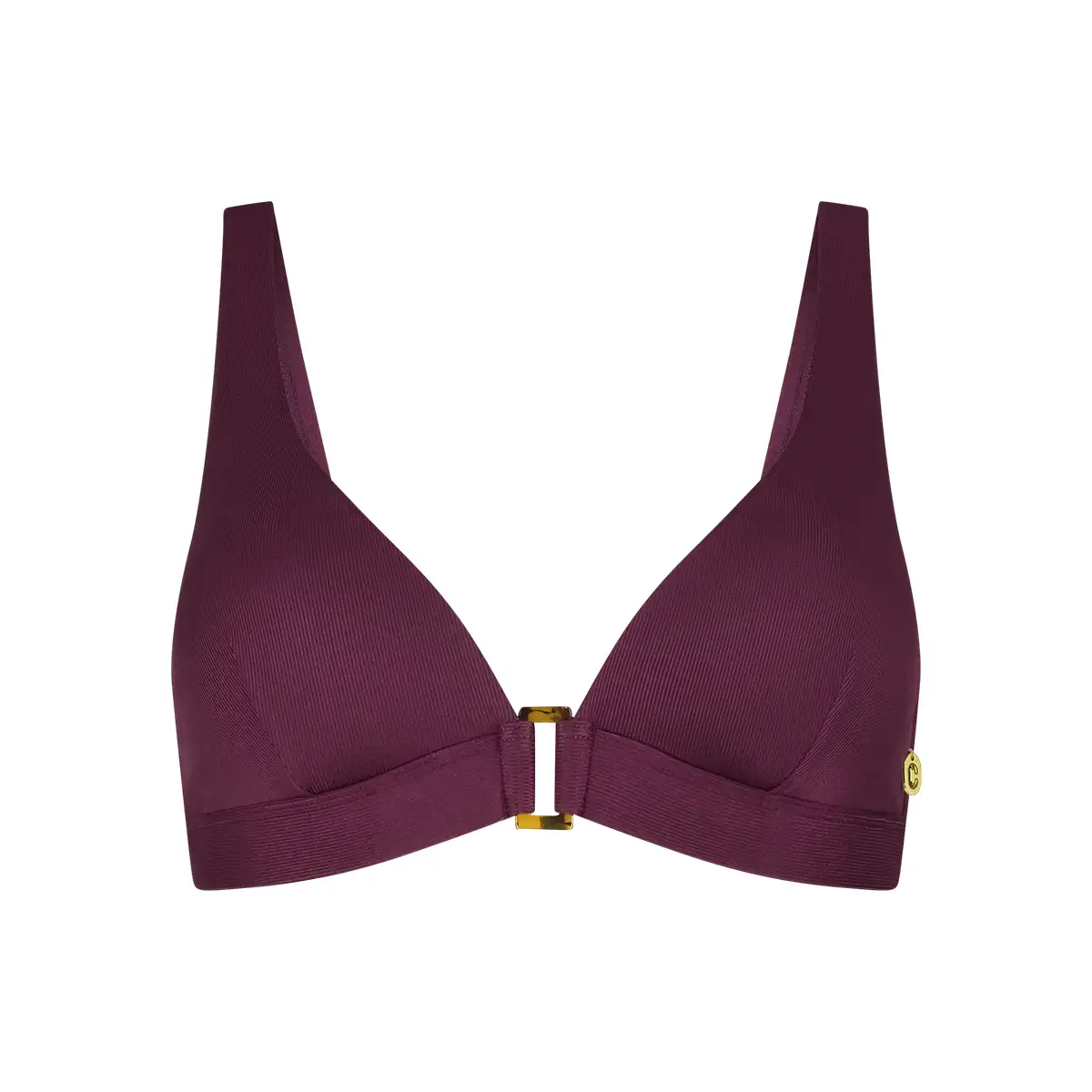 60661-1452 Ten Cate Swim Bikini top triangle buckle push-up wine red