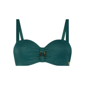 60709-1582 Ten Cate Swim Bikini top buckle padded wired bottle green