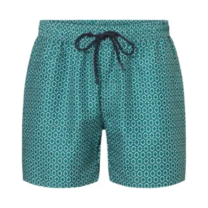 60767-6240 Ten Cate Swim Beach shorts green tiles